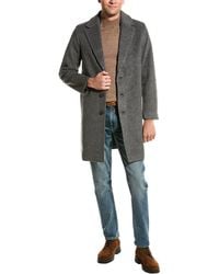 Bagatelle Wool Blend Top Coat in Brown for Men Lyst