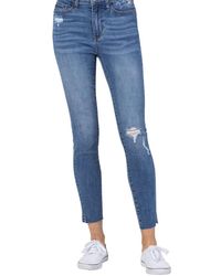 Judy Blue - Dandelion Embroidered High Rise Skinny Jean - Lyst