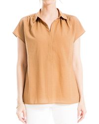 Max Studio - Texture Collar Top - Lyst