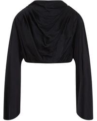 Rick Owens - Cropped Top With Draped Back Design - Lyst
