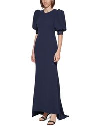 Calvin Klein - Knit Sequined Evening Dress - Lyst