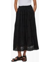 Michael Stars - Grace Eyelet Midi Skirt - Lyst