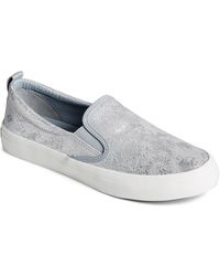Sperry Top-Sider - Crest Leather Metallic Slip-on Sneakers - Lyst