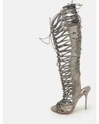 Sophia Webster - Metallic Leather Clementine Lace-Up Knee High Gladiator Sandals - Lyst