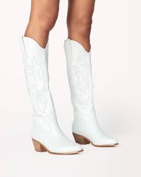 Billini - Urson Cowboy Boots In White - Lyst