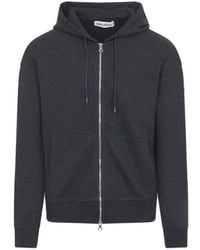 Our Legacy - Charcoal Cotton Rascal Hoodie With Front Zipper - Lyst