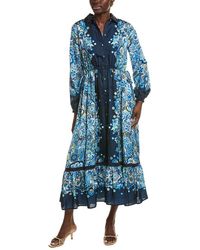 Tahari - Garden Bloom Button Down Maxi Dress - Lyst