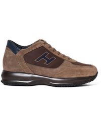 Hogan - Suede And Technical Fabric Interactive Sneakers - Lyst