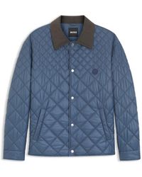 BOSS - Water-Repellent Jacket With Mixed Quilting - Lyst