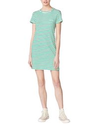 Stateside - Linen Cotton Stripe Jersey Short Sleeve Dress I - Lyst