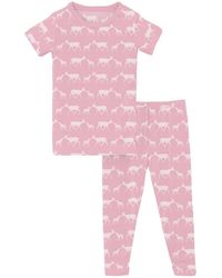 KICKEE - Baby Girl's Short Sleeve Pajama Set - Lyst