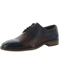 Stacy Adams - Talarico Leather Animal Print Derby Shoes - Lyst