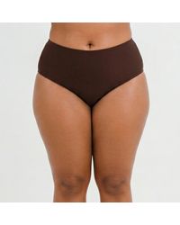 Calypsa - Plus Full Coverage High Waisted Bikini Bottom - Lyst
