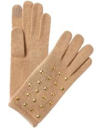 Portolano - Studs Cashmere Tech Gloves - Lyst