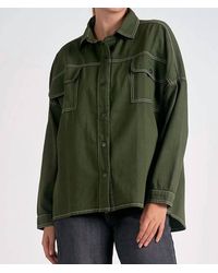Elan - Cosmo Button Up Shirt Jacket - Lyst