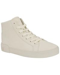 Calvin Klein - Rexon Sneakers 10.5M Ivory Faux Leather High Top Shoes Htat908 - Lyst