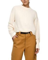 French Connection - Vhari Crop Polyester Mock Turtleneck Sweater - Lyst