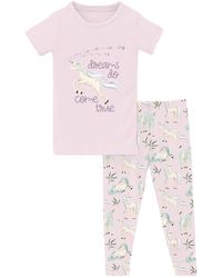 KICKEE - Baby Girl's Short Sleeve Graphic Tee Pajama Set - Lyst