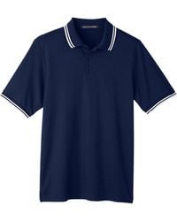 Devon & Jones - Crownlux Performance Plaited Tipped Polo - Lyst
