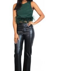 Lena® - Chic Fun Feather Crop Top - Lyst