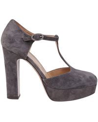 Relac - T-Strap High-Heeled Pumps With Platform Sole - Lyst