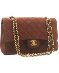 Chanel - Classic Flap Suede Shoulder Bag (pre-owned) - Lyst