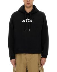 DSquared² - Cropped Sweatshirt With Bold Logo Print - Lyst