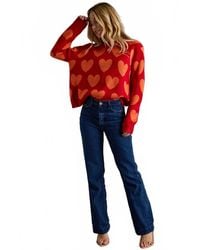 Panache Apparel - Heart Knit Sweater - Lyst