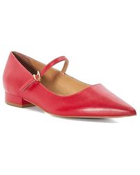 Dune - Hastas Mary Jane Womenred Leather Pointed Toe Flat Shoes Zogg3099 - Lyst