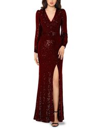 Xscape - Mesh Sequined Formal Dress - Lyst
