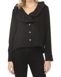 Joseph Ribkoff - Ruffled Collar Long Sleeve Jacket - Lyst