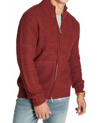 Jachs New York - Full Zip Mockneck Sweater - Lyst