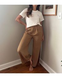 Miou Muse - Lennon Buttoned Wide Leg Pants - Lyst