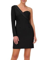 Aidan By Aidan Mattox - Crepe One Shoulder Cocktail And Party Dress - Lyst