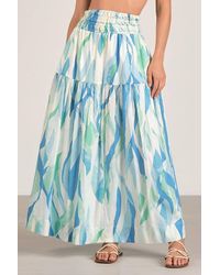 Elan - Smocked Waistband Midi Skirt - Lyst
