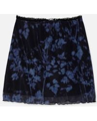 WILD PONY - Short Mesh Leaf Print Skirt - Lyst