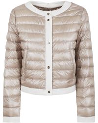 Herno - Ultralight Nylon Padded Jacket With Striped Quilting - Lyst