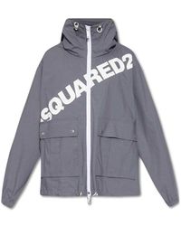 DSquared² - Logo Hooded Windbreaker - Lyst