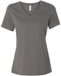 Bella Canvas - Relaxed Jersey V-Neck Tee - Lyst