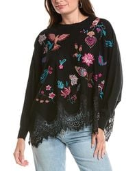 Johnny Was - The Lace Oversized Wool Pullover - Lyst