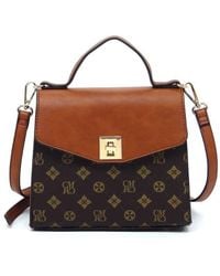 Fashnzfab - Cm Monogram Twist Lock Flap Satchel - Lyst
