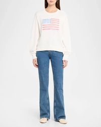 LoveShackFancy - Ty Flag Cotton Pullover Sweater - Lyst