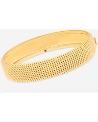 Roberto Coin - Opera 18k Yellow Medium Hinged Bangle Bracelet 7772844ayba0 - Lyst