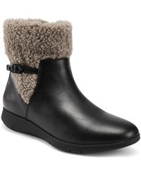 Aerosoles - Ferra Faux Leather Faux Fur Ankle Boots - Lyst