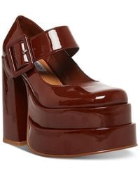 Steve Madden - Carly Patent Stacked Heel Mary Jane Heels - Lyst