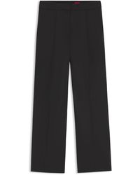 HUGO - Regular-Fit Pants With Wide Leg - Lyst