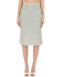 Fabiana Filippi - Textured Tweed Midi Skirt - Lyst