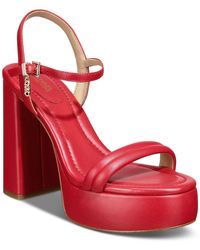 MICHAEL Michael Kors - Laci Platform Sandal Leather Ankle Strap Platform Sandals - Lyst