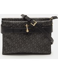 DKNY - Bleeker East West/ Monogram Coated Canvas And Leather Crossbody Bag - Lyst