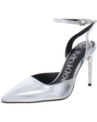 Calvin Klein - Dona Adjustable Leather Ankle Strap - Lyst